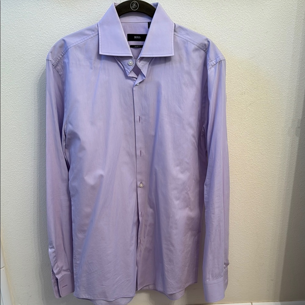 BOSS Men's Purple Dress Shirt